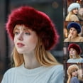 thumbnail image 1 of Windfall Men Women Winter Furry Suede Fluffy Beanie Warm Thick Hat Snow Cap Stretch Cossack Russion Style Cap, 1 of 4