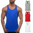 thumbnail image 1 of Windfall Men's Breathable Cotton Fitness Vest Round Neck Bodybuilding Summer Sports Vest Fitness Bodybuilding Sleeveless T-Shirt, 1 of 8