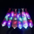 thumbnail image 1 of Windfall Mens Boys Adorable Neckwear LED Flashing Light Up Sequin Necktie Club Bar Christmas Party Wedding Ties Holiday Gift Colorful, 1 of 8
