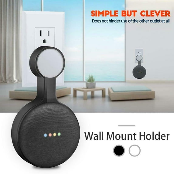 Windfall Outlet Wall Mount Holder for Google Home Mini, A Space-Saving Accessories for Google Home Mini Voice Assistant Outlet Wall Mount Bracket Holder Accessory Home Mini Smart Speaker