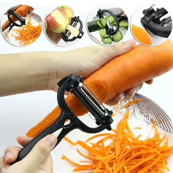 Windfall Peeler Stainless Steel Cutter Slicer for Carrot Potato Melon Gadget Vegetable Fruit Steel Peeler Double Sided Blade Multi-functional Vegetable Cutter and Fruit Slicer Dual Blade for Kitchen