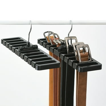 Windfall Plastic Tie & Belt Hanging Organizer, Black