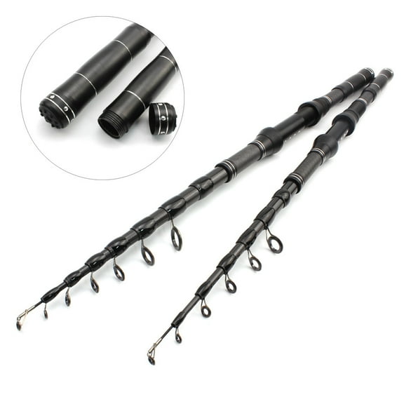 Windfall Portable 1.8m-3.0m Multifunction Spinning Rod Carbon Light Weight Sea Fishing Fish Pole Telescopic Travel Fishing Rod Ultrashort Fishing Tackle for Outdoor Fishing Boat Fishing