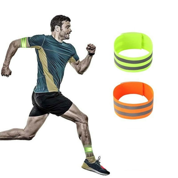 Windfall Self-Adhesive Reflective Ankle Bands (2Pcs/1 Pair) | High Visibility and Safety for Jogging/Cycling/Walking | Works as Wristbands, Armband, Leg Straps | Accessories for Sports/Running Gear