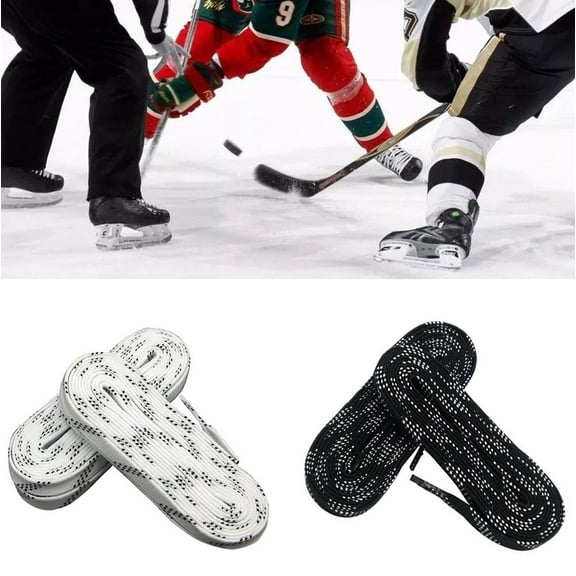 Windfall Skate Laces, 1 Pair 96/108/120 Inch Waxed Waterproof Shoe Laces for Ice Hockey Roller Skates