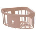 thumbnail image 1 of Windfall Suction Corner Shower Caddy Bathroom Shower Shelf Storage Basket Wall Mounted Organizer for Shampoo, Conditioner, Plastic Shower Rack for Kitchen & Bathroom, Drill-Free Removable, 1 of 8