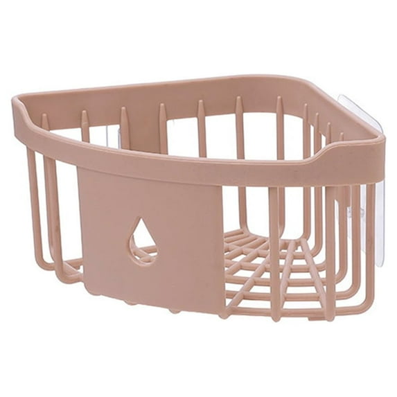 Windfall Suction Corner Shower Caddy Bathroom Shower Shelf Storage Basket Wall Mounted Organizer for Shampoo, Conditioner, Plastic Shower Rack for Kitchen & Bathroom, Drill-Free Removable