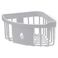 thumbnail image 1 of Windfall Suction Corner Shower Caddy Bathroom Shower Shelf Storage Basket Wall Mounted Organizer for Shampoo, Conditioner, Plastic Shower Rack for Kitchen & Bathroom, Drill-Free Removable, 1 of 6