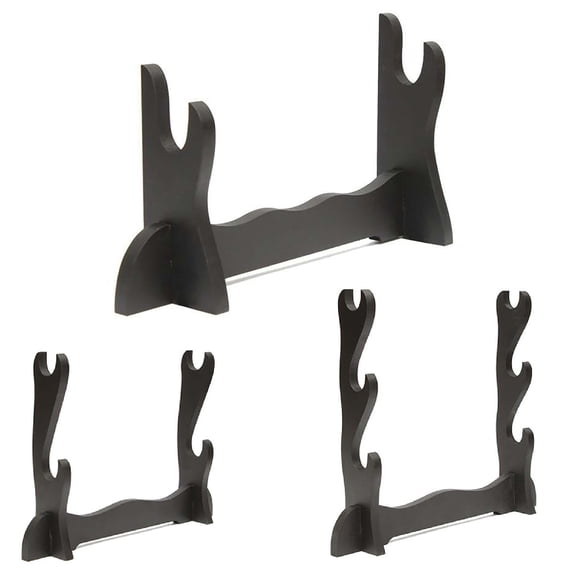 Windfall Sword Stand Wooden Protective 1/2/3 Layer Wooden Samurai Sword Display Stand for Display