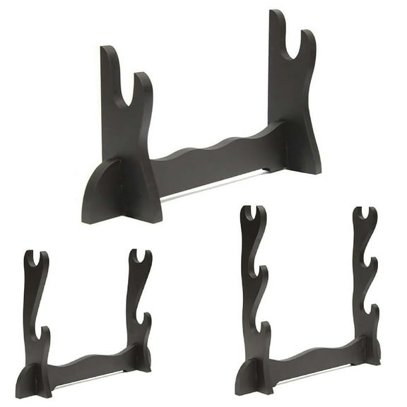 Windfall Sword Stand Wooden Protective 1/2/3 Layer Wooden Samurai Sword Display Stand for Display