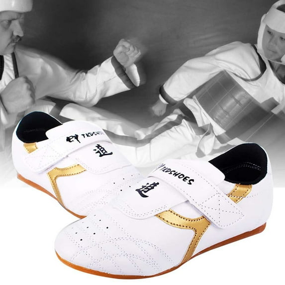 Windfall Taekwondo Shoes, Unisex Faux Leather Rubber Breathable Martial Arts Rubber Training Shoes for Taekwondo, boxing, Kung Fu, TaiChi