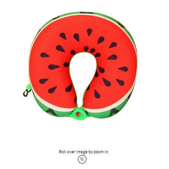 Windfall U Shaped Plush Neck Pillow Cartoon Fruit Pattern