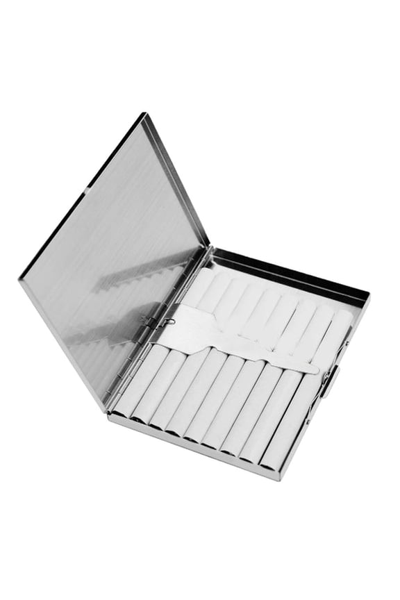 Ultra-slim Creative Stainless Steel Cigarette Carry Case Storage Box Smoker Gift