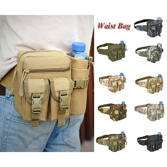 Windfall Unisex Tactical Waist Bag Military Fanny Pack,Waterproof Utility Belt with Water Bottle Holder,Suitable for Hiking&Mountaineering&Camping&Riding&Fishing&Shooting