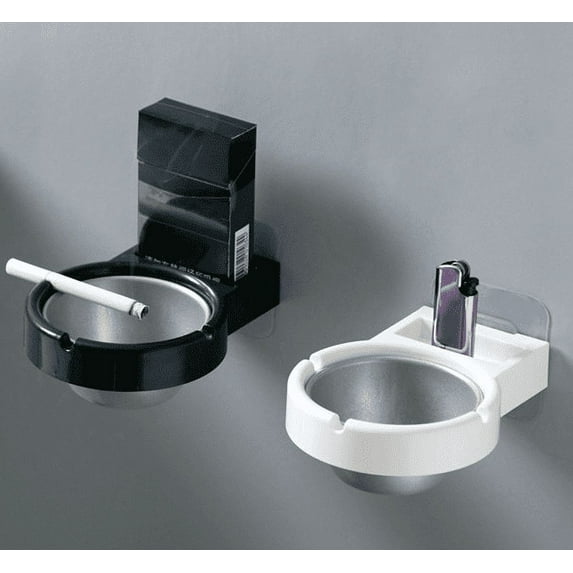 Windfall Wall Mounted Ashtray Stainless Steel Ashtray Bathroom Cigarette Holder Storage Rack