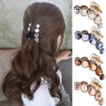 thumbnail image 1 of Windfall Women Hair Claw Clips, Shiny Barrette Headwear Non Slip Hair Clip Rhinestone Clamps Strong Hold Hair Catch Styling Accessories Ponytail Holder, 1 of 7