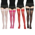 thumbnail image 1 of Windfall by LUDLZ Women's Sexy Stretch Lace Top Thigh High Stockings Nylon, 13731, 1 of 2