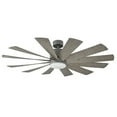 thumbnail image 1 of Windflower Indoor and Outdoor 12-Blade Smart Ceiling Fan 60in Graphite Weathered Gray with 3000K LED Light Kit and Wall Control, 1 of 7