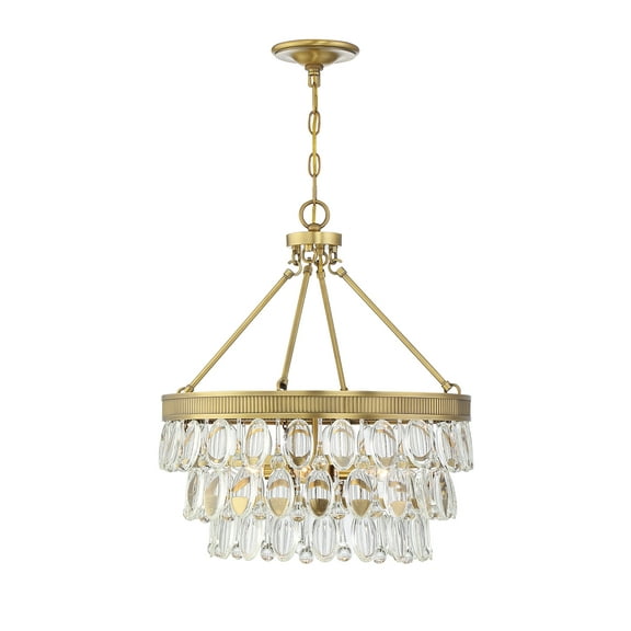 Windham 4-Light Pendant in Warm Brass