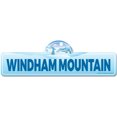 thumbnail image 1 of Windham Mountain Street Sign | Indoor/Outdoor | Skiing Skier Snowboarder Décor for Ski Lodge Cabin Mountian House | SignMission personalized gift, 1 of 5