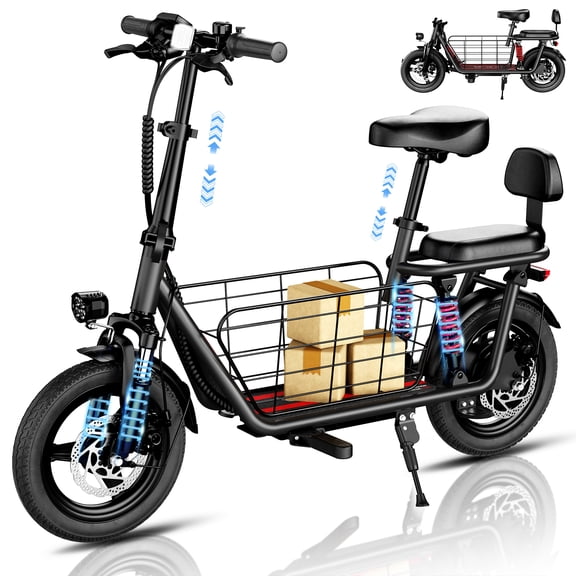 Windhorse C3 Electric Scooter with Extra Child Seat - 850W Peak Power - 330 LBS Max Load - 20 MPH - 16" Commuting E Scooter for Adults