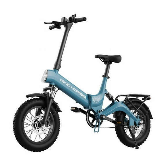 Windhorse W1-BLU City VoltRide Foldable Electric Bike for Adults (Blue)