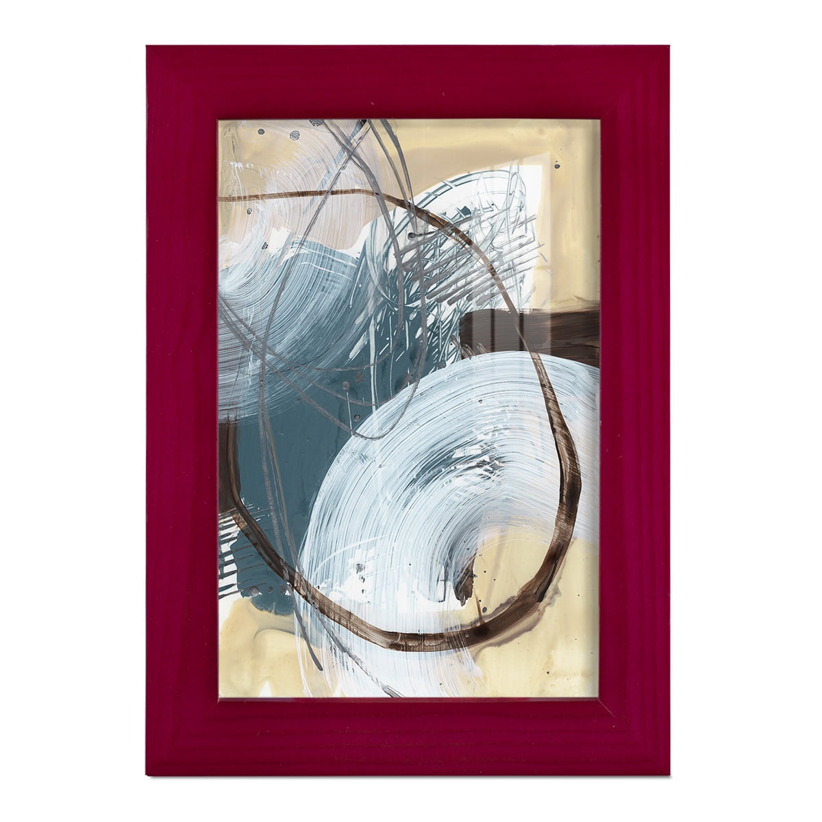 Winding Around I - Framed Print w/glass - Cherry Red