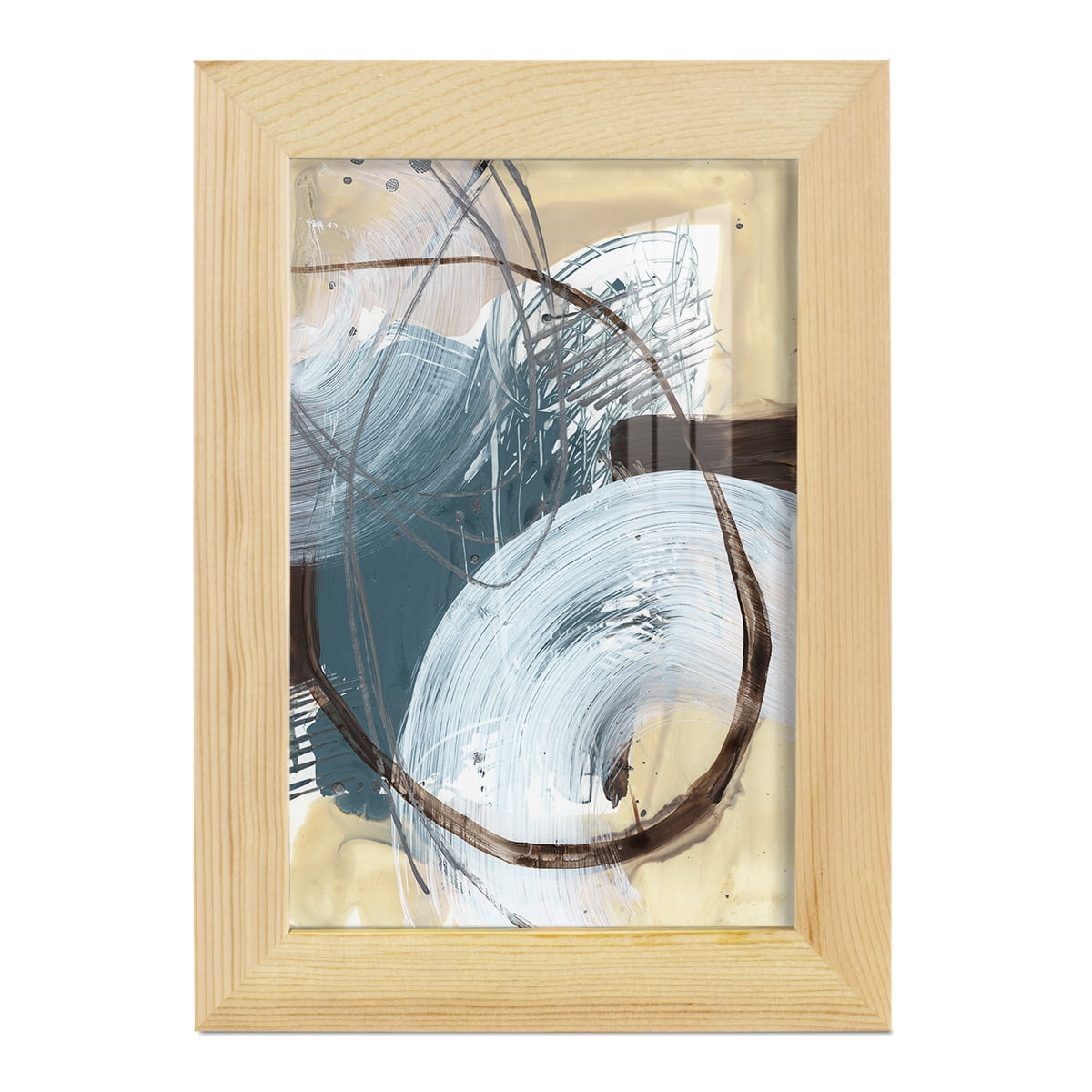Winding Around I - Framed Print w/glass - Natural Wood