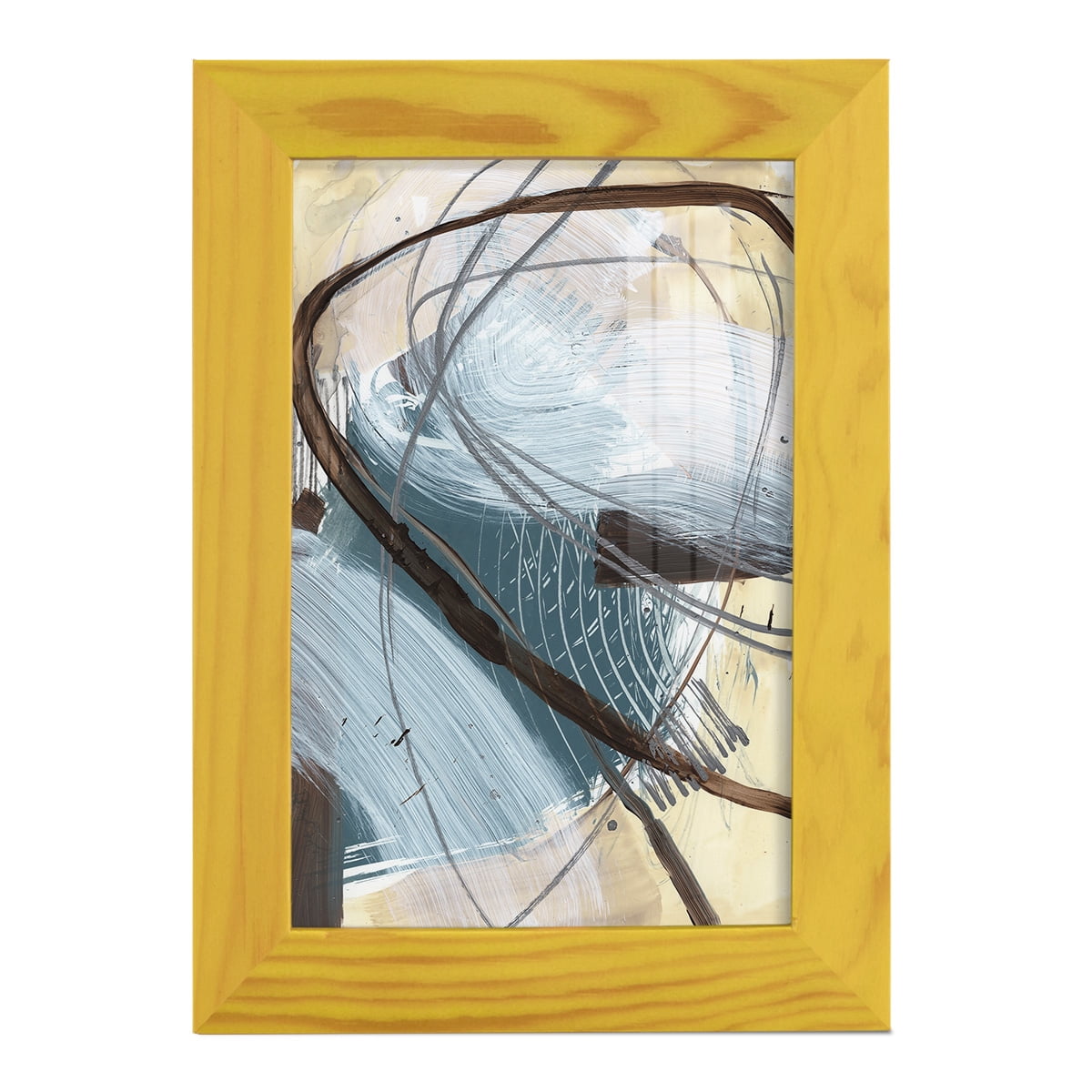Winding Around II - Framed Print w/glass - Sunflower Yellow