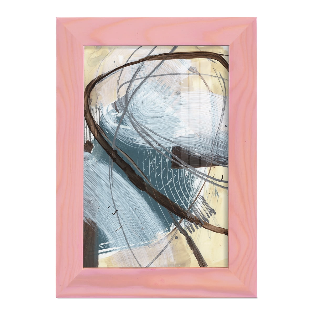 Winding Around II - Framed Print w/glass - Sunset Pink