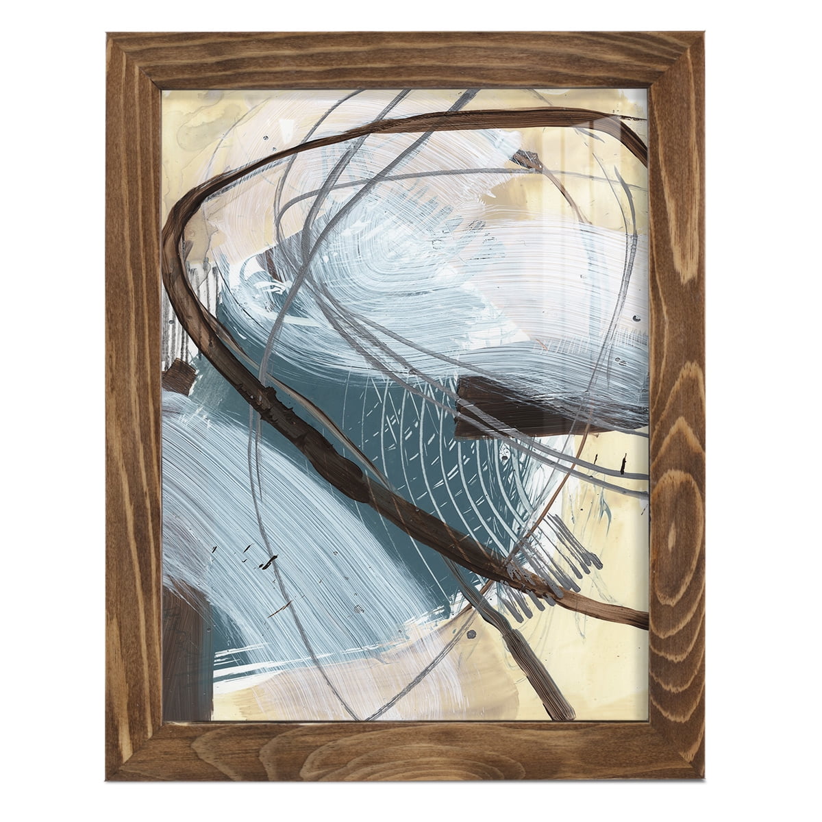 Winding Around II - Framed Print w/glass - Walnut