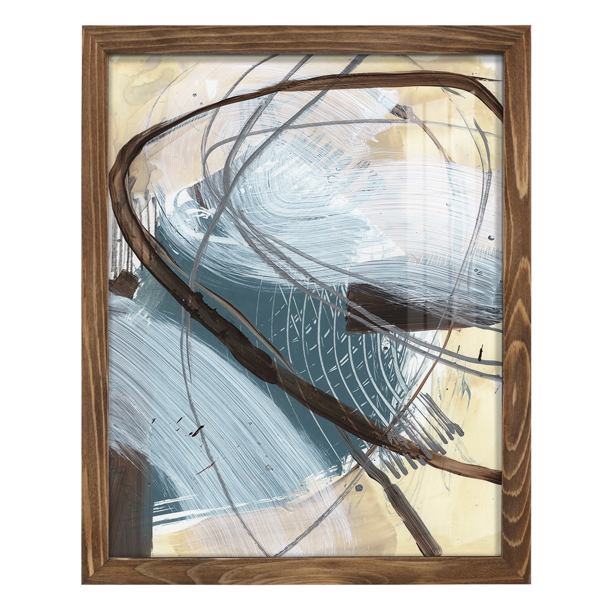 Winding Around II - Framed Print w/glass - Walnut