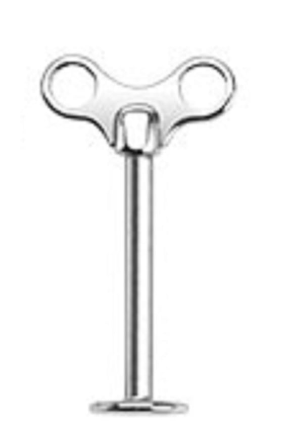 Winding Key Labret Monroe body jewelry piercing lip chin tragus Ring 16g