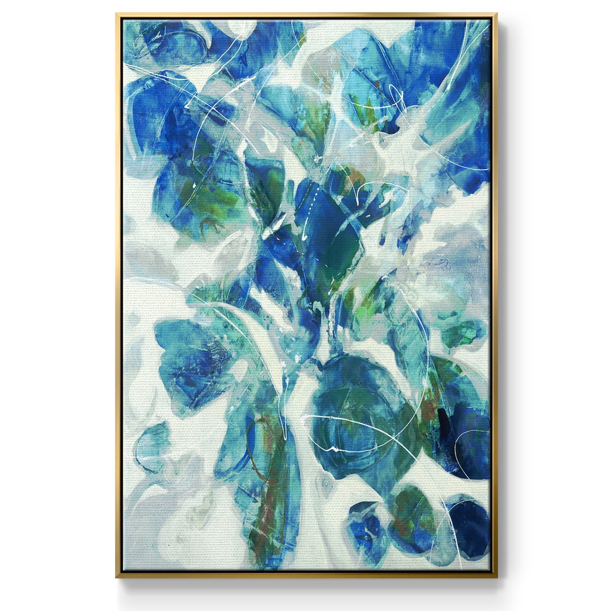 Winding Road Framed Premium Gallery Wrapped Canvas - Ready to Hang - 27 x 41 - Gold Floating Frame