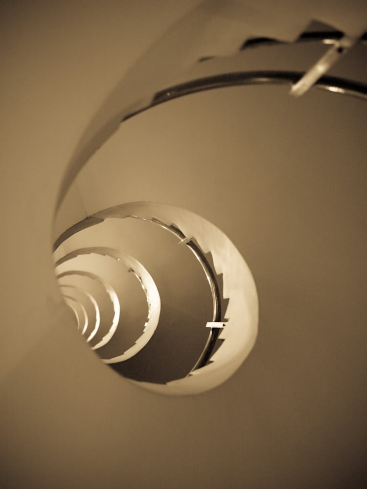 Winding Staircase Katakolon Greece Canvas Art - Keith Levit Design Pics (15 x 20)