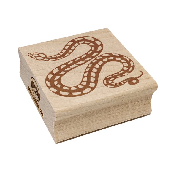 Winding Striped Snake Square Rubber Stamp Stamping Scrapbooking Crafting - Large 2.75in