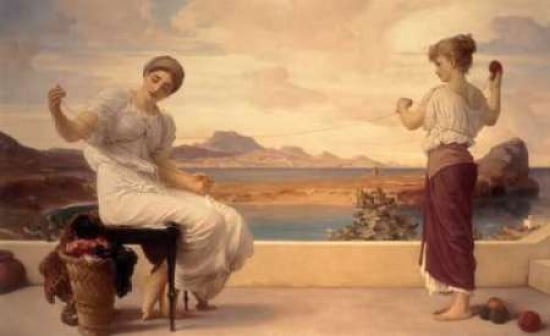 Winding the Skein Canvas Art - Lord Frederic Leighton (12 x 18)