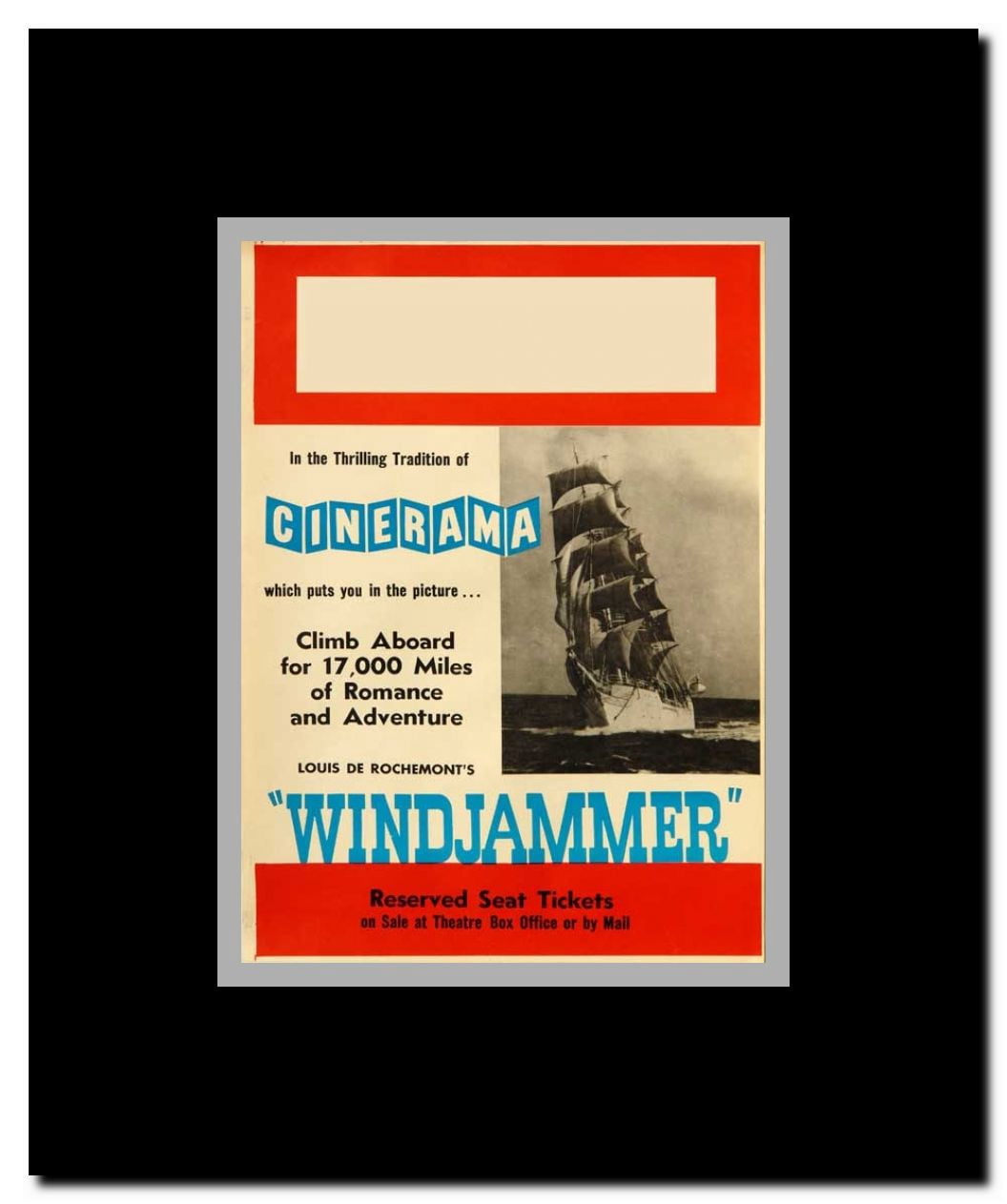 Windjammer: The Voyage of the Christian Radich Framed Movie Poster