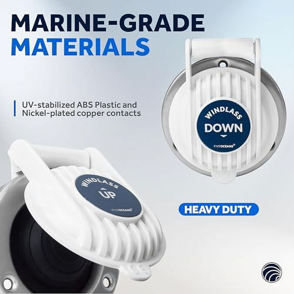 Windlass Foot Switch-DC 12 V / 24 V 1 Pair ABS With Safety Cover Design