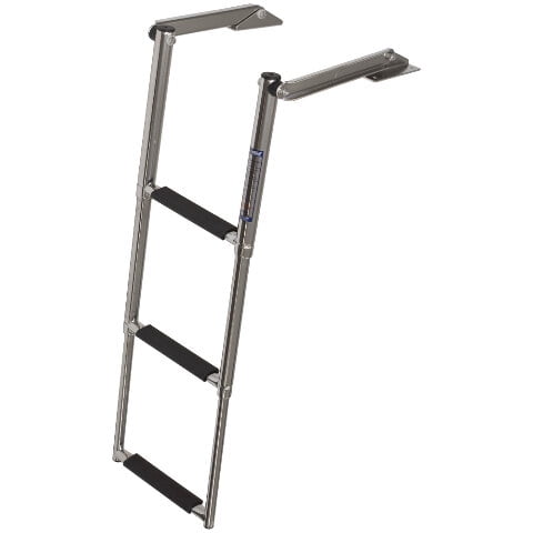 Windline Boat Telescoping Folding Ladder TPL-3XJA | 3-Step Stainless