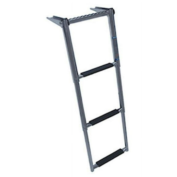 Windline TDL-3XP 3 Step Over Platform Telescoping Boat Ladder with Hand Grip