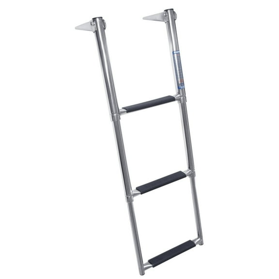 Windline Tdl-3x Over Platform Telescoping 3-step Ladder - Stainless Steel Steps
