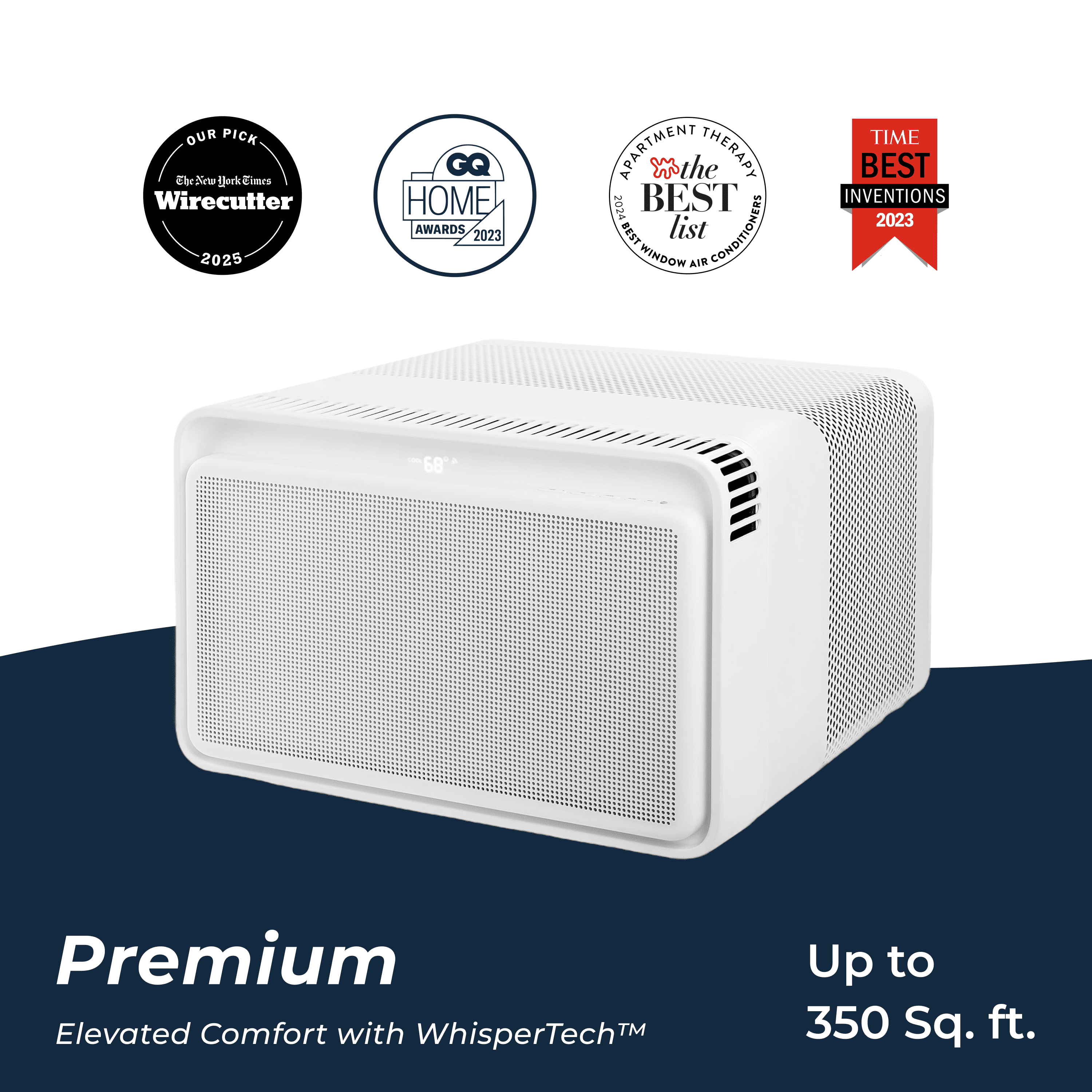 Windmill 8,000 BTU Inverter Window Air Conditioner with WhisperTech - Ultra-Quiet & Smart, Cools up to 350 Sq. Ft. - #1 Easy Install, App/Wi-Fi, Voice-Enabled, Remote Control, Energy Star