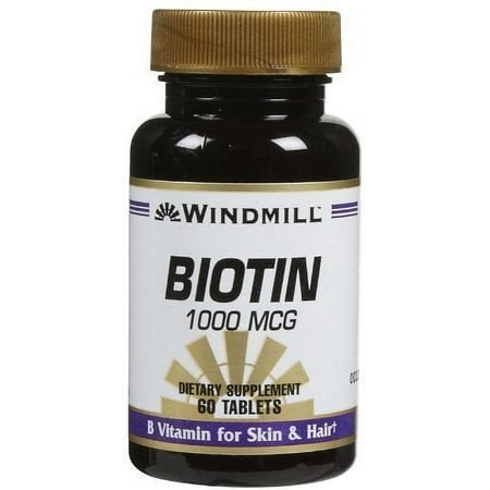 Windmill Biotin 1,000 mcg Tablets, 60 ct