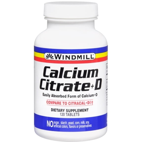 Windmill Calcium Citrate + D Tablets 120 Tablets (Pack of 3)