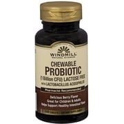 Windmill Chewables Probiotic Lactose Free Tablets, Berry 100 ea
