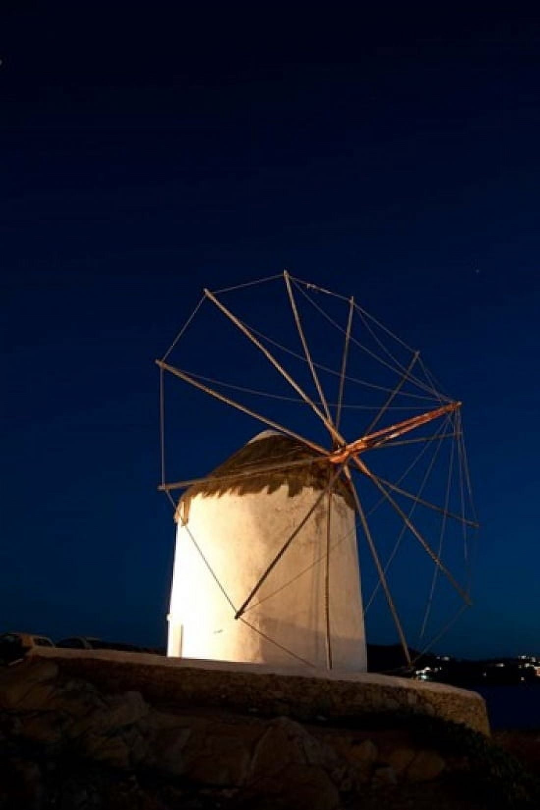 Windmill Chora Mykonos Cyclades Greece Canvas Art - Sergio Pitamitz DanitaDelimont (23 x 35)