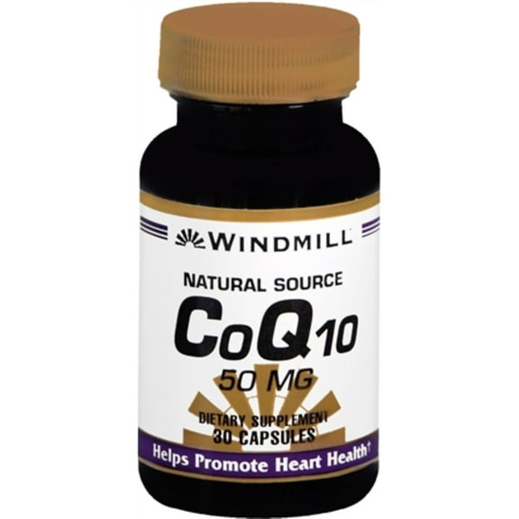 Windmill CoQ10 50 mg Capsules Natural Source 30 Capsules - (Pack of 2)