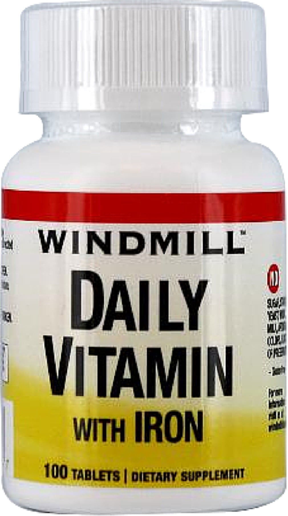 Windmill Daily Vitamin Tablets With Iron 100 Tablets (Pack of 2)