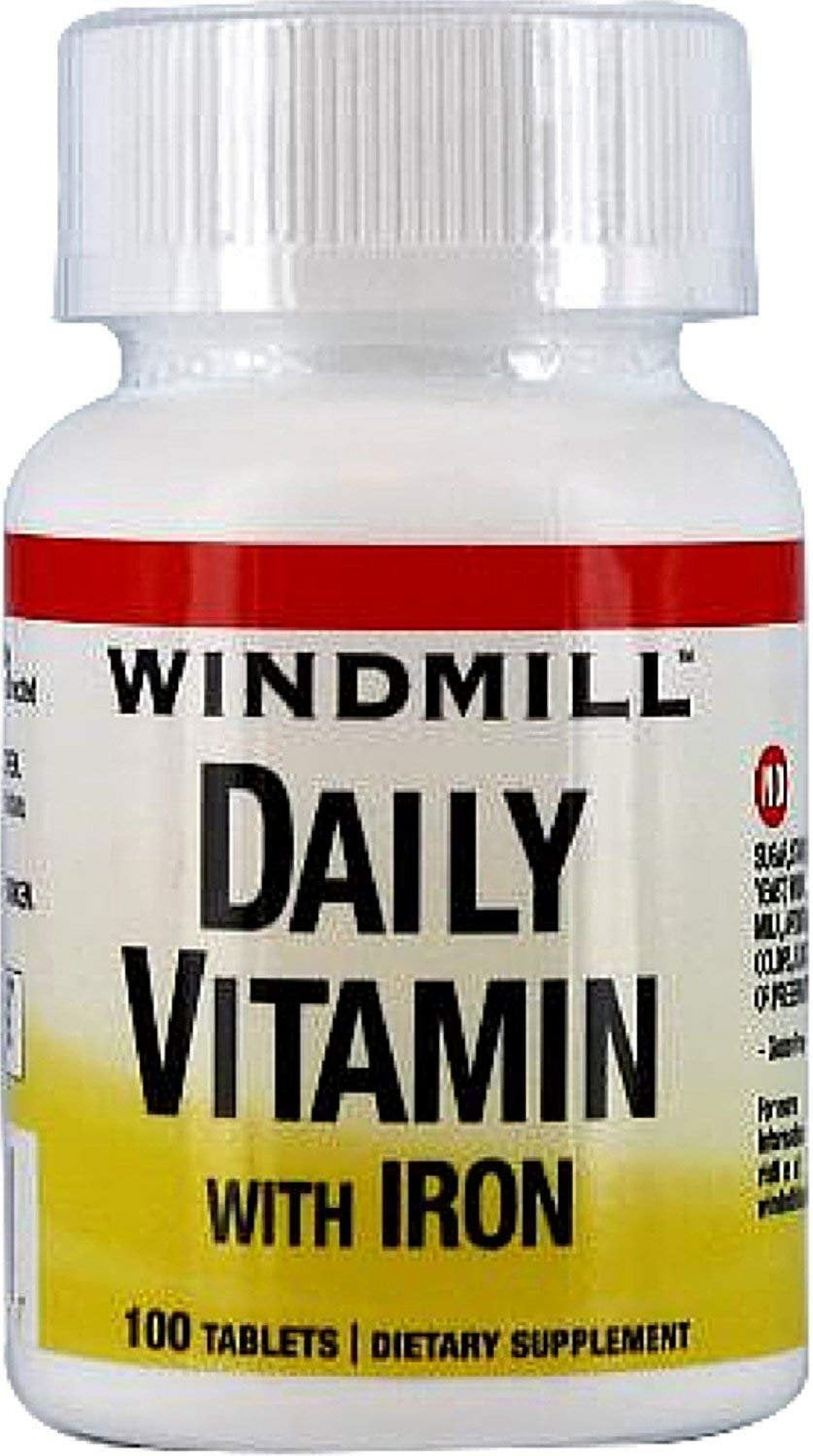 Windmill Daily Vitamin Tablets With Iron 100 Tablets Pack of 3